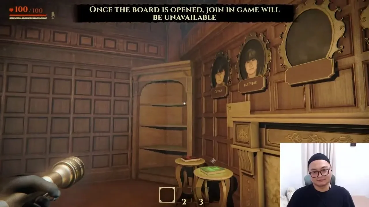 Invokyr how to change character: the row of character portraits on the game-room wall